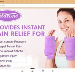 NIB Never Used Tolaccea Moist Heat Therapy Hand Warmer Gloves with Seed Pack